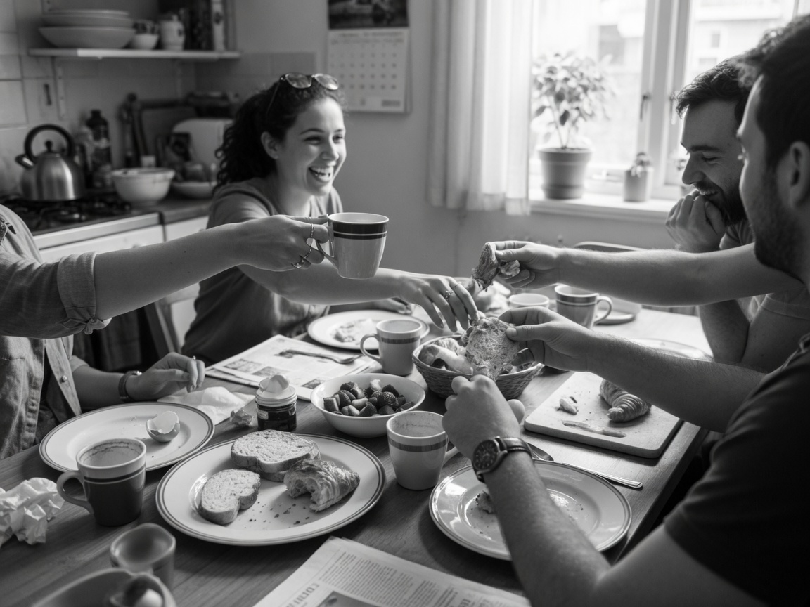 Brunch entre amis à la maison